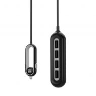 BOX Products 12V/24V Car Smart Charger - 1.5m, 4x USB, 9.6A - černý