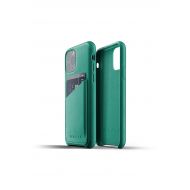 MUJJO Full Leather Wallet Case pro iPhone 11 Pro - zelený