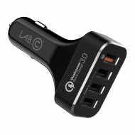 LAB.C 4Port Quick Car Charger - černý