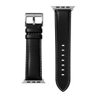 LAUT Oxford – kožený řemínek na Apple Watch 42/44 mm, černý
