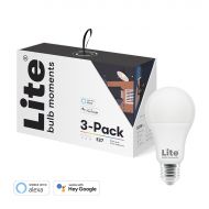 Lite bulb Moments – chytrá žárovka, E27, 8,5W, RGB 2700-6500K, E2, 3 kusy