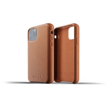 MUJJO Full Leather Case pro iPhone 11 Pro - žlutohnědý