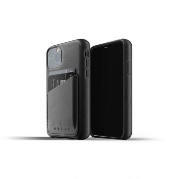 MUJJO Full Leather Wallet Case pro iPhone 11 Pro - černý