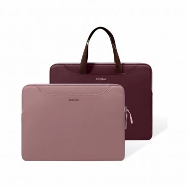 tomtoc Light-A21 Dual-color Slim Laptop Handbag, 13,5 Inch - Raspberry