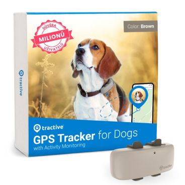 Tractive GPS DOG 4 – GPS sledování polohy a aktivity pro psy, hnědý