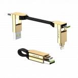 Rolling Square inCharge X – nabíjecí a datový kabel 6 v 1, mramorově béžový