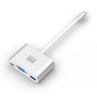 BOX Products USB Type C na VGA + USB 3.0 - stříbrný