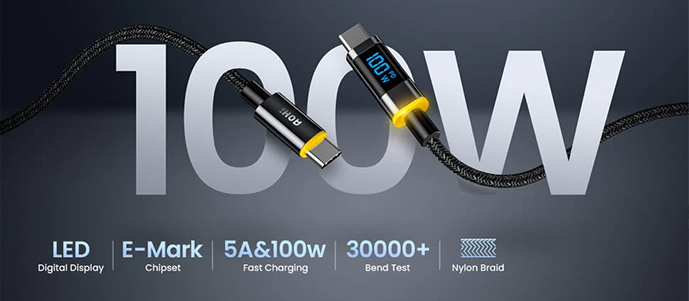 AOHi Magline PRO+ 100W kabel, USB-C na USB-C