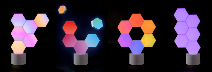 Designové interiérové osvětlení Cololight - barevné světelné sochy na kamenném podstavci