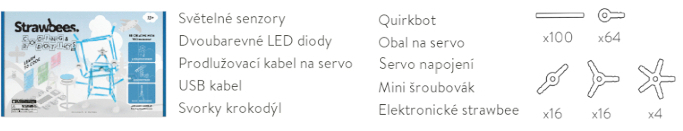 obsah balení Strawbees Kódování a robotika