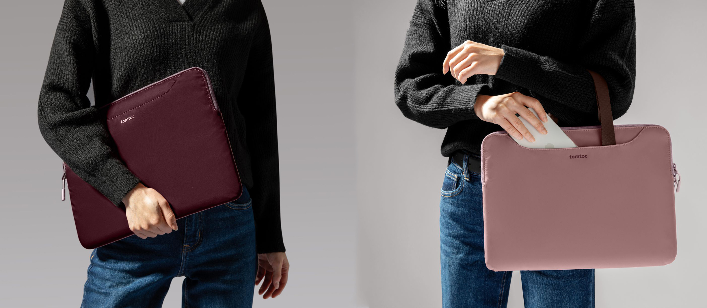 tomtoc Light-A21 Dual-color Slim Laptop Handbag, 13,5